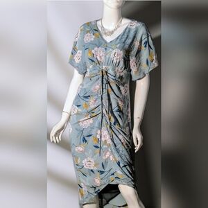 Floral Print Ruched Dress